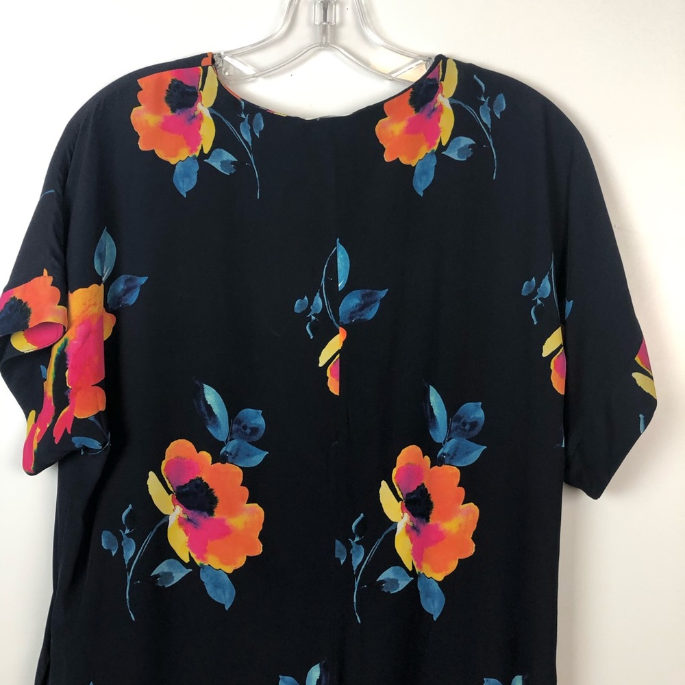 ECRU fully lined vibrant floral dress - Picture 5 of 8